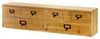 Traditional Stylish 6-Drawer Storage Organizer, Oak Finished Solid Wood DL Traditional