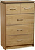 Traditional Stylish Chest of Drawers, Solid Oak Wood With 5 Storage Drawers DL Traditional