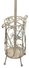 Traditional Stylish Coat Rack in White Finished Metal with Umbrella Stand DL Traditional