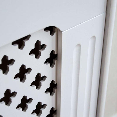 Traditional Stylish Radiator Cover in White Painted MDF DL Traditional