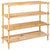 Traditional Stylish Shoe Rack, Chinese Fir Wood, 4 Slated Open Shelves, Natural DL Traditional