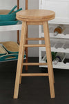 Traditional Stylish Tall Bar Stool in Solid Rubber Wood, Revolving Swivel Design DL Traditional