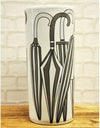 Traditional Stylish Umbrella Stand in Ceramic, Retro Black & White Design DL Traditional