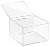 Traditional Tall Cosmetic Organizer, Clear Acrylic With Lid, Simple Design DL Traditional