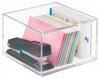 Traditional Tall Cosmetic Organizer, Clear Acrylic With Lid, Simple Design DL Traditional