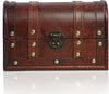 Traditional Treasure Storage Chest, Wood-Metal Construction, Lissabon Design DL Traditional