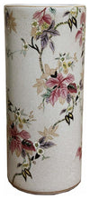 Traditional Umbrella Stand in Painted Ceramic, Blossom And Coloured Leaf Design DL Traditional