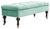 Traditional Upholstered Storage Bench, Mint DL Traditional