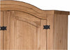 Traditional Wardrobe, Solid Pine Wood With 3-Door and Arched Top Design DL Traditional