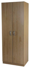Traditional Wardrobe, Solid Wood With 2-Door and Hanging Rail, Simple Design DL Traditional