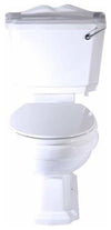 Traditional White Ceramic Toilet and Basin with 1 Tap Hole and Pedestal Design DL Traditional