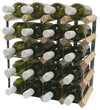 Traditional Wine Rack, Natural Pine and Galvanised Steel, 20-Bottle Capacity DL Traditional