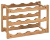 Traditional Wine Rack, Walnut Finished Wood With 12-Bottle Capacity DL Traditional