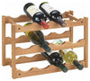Traditional Wine Rack, Walnut Finished Wood With 12-Bottle Capacity DL Traditional