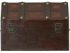 Treasure Chest in Antique Brown Finished Wood with Lion Rings, Traditional Style DL Traditional