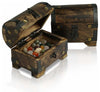 Treasure Storage Chest, Durable Wood and Metal Construction and Stones DL Traditional