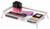 Vanity Tray With Steel Frame and Plastic Insert, 3 Compartments for Storage DL Modern
