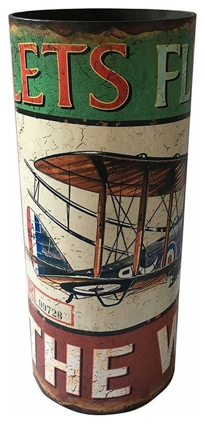Vintage Airplane Design Traditional Umbrella Stand DL Traditional