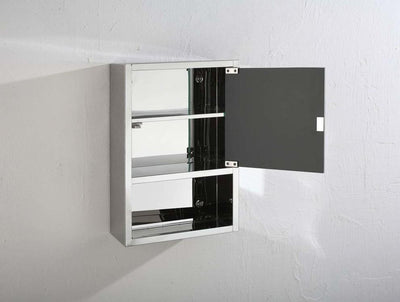 Wall Cabinet Storage Cabinet with Single Mirrored Door and Internal Compartment DL Traditional
