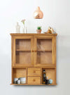 Wall Display Unit, Brown Solid Wood With 2-Door, 2-Drawer and Shelves DL Traditional