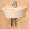 Wall Mounted Basin Sink, White Ceramic With 1 Tap Hole, Modern Design DL Modern