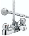 Wall Mounted Bath Shower Mixer Tap in Chrome Solid Brass with Chrome Finish DL Modern