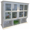 Wall Mounted Cabinet, White MDF With 2 Glass Doors and 1 Adjustable Shelf DL Traditional