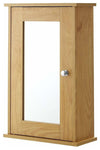 Wall Mounted Cabinet, Wood With Mirrored Door and Inner Shelf for Storage DL Traditional