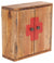 Wall Mounted Medicine Cabinet, Recycled Wood With 2-Door and Inner Shelf DL Craftsman