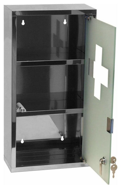 Wall Mounted Medicine Cabinet, Stainless Steel and Frosted Glass Door, Modern DL Modern