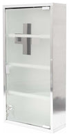 Wall Mounted Medicine Cabinet, Stainless Steel, Lockable Door and Compartments DL Modern