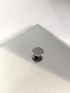 Wall Mounted Mirror with Drilled Holes and Chrome Cap Wall Hanging Fixing Kit DL Modern
