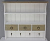 Wall Mounted Shelving Unit in White Finished Wood with 3 Drawers and 4 Hooks DL Traditional