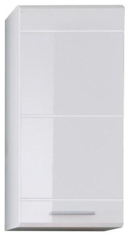 Wall Mounted Storage Cabinet, White High Gloss Finish, Single Door Design DL Modern