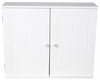 Wall Mounted Storage Cabinet With White Finished MDF, Double Doors, Inner Shelf DL Traditional