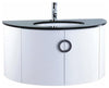 Wall Mounted Vanity Unit With Granite Basin Top, 2-Door Cabinet for Storage DL Modern