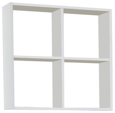 Wall Shelf, MDF With Open Shelves, White Finish DL Modern