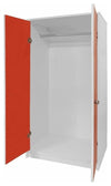 Wardrobe, Wood With Football Shaped Handle and 2-Door, Simple Modern Design DL Modern