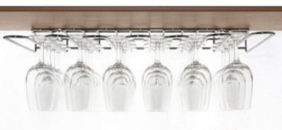 Wine Glass Hanging Rack in Chrome Plated Steel, Simple Modern Design DL Modern