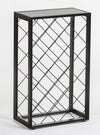 Wine Rack, Steel With Glass Table Top, Perfect for Placing Your Bottles, Black DL Modern